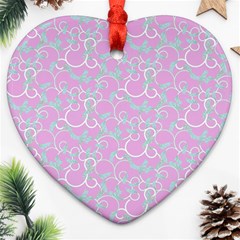 Plaid Pattern Heart Ornament (two Sides)