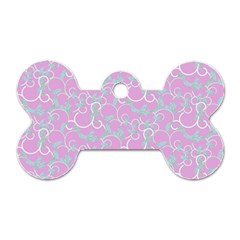 Plaid Pattern Dog Tag Bone (one Side)