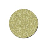 Plaid pattern Rubber Coaster (Round)  Front