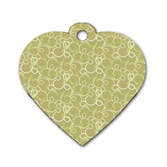 Plaid pattern Dog Tag Heart (One Side)