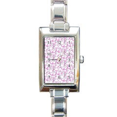 Plaid pattern Rectangle Italian Charm Watch