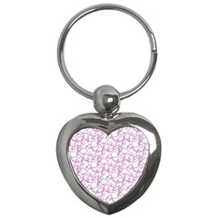 Plaid pattern Key Chains (Heart) 