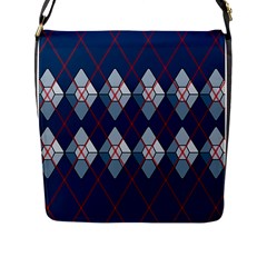 Diamonds And Lasers Argyle  Flap Messenger Bag (l)  by emilyzragz