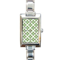 Floral Collage Pattern Rectangle Italian Charm Watch by dflcprints