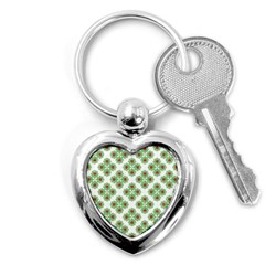 Floral Collage Pattern Key Chains (heart)  by dflcprints