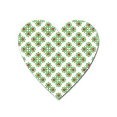 Floral Collage Pattern Heart Magnet by dflcprints