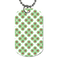 Floral Collage Pattern Dog Tag (one Side) by dflcprints