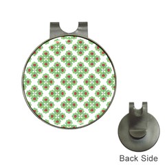 Floral Collage Pattern Hat Clips With Golf Markers by dflcprints