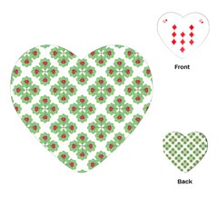 Floral Collage Pattern Playing Cards (heart)  by dflcprints