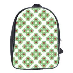 Floral Collage Pattern School Bags(large)  by dflcprints