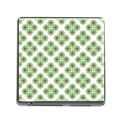 Floral Collage Pattern Memory Card Reader (square) by dflcprints