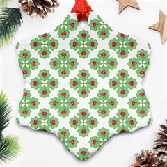 Floral Collage Pattern Snowflake Ornament (two Sides) by dflcprints