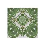 Marijuana Leaf Pattern Satin Bandana Scarf Front