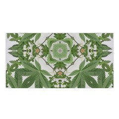 Marijuana Leaf Pattern Satin Shawl by getstonedinstyle