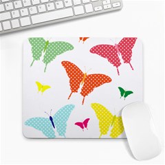 Beautiful Colorful Polka Dot Butterflies Clipart Large Mousepads