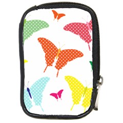 Beautiful Colorful Polka Dot Butterflies Clipart Compact Camera Cases