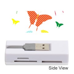 Beautiful Colorful Polka Dot Butterflies Clipart Memory Card Reader (Stick) 