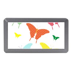 Beautiful Colorful Polka Dot Butterflies Clipart Memory Card Reader (Mini)