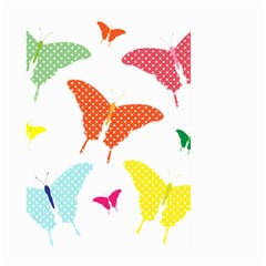 Beautiful Colorful Polka Dot Butterflies Clipart Large Garden Flag (Two Sides)