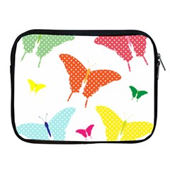 Beautiful Colorful Polka Dot Butterflies Clipart Apple iPad 2/3/4 Zipper Cases