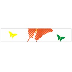 Beautiful Colorful Polka Dot Butterflies Clipart Flano Scarf (Large)