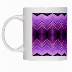 Purple Pink Zig Zag Pattern White Mugs