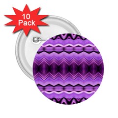 Purple Pink Zig Zag Pattern 2.25  Buttons (10 pack) 