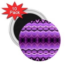 Purple Pink Zig Zag Pattern 2.25  Magnets (10 pack) 