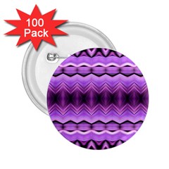 Purple Pink Zig Zag Pattern 2.25  Buttons (100 pack) 