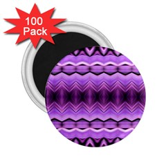 Purple Pink Zig Zag Pattern 2.25  Magnets (100 pack) 