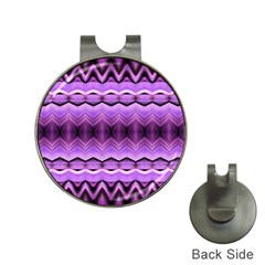 Purple Pink Zig Zag Pattern Hat Clips with Golf Markers