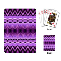 Purple Pink Zig Zag Pattern Playing Card