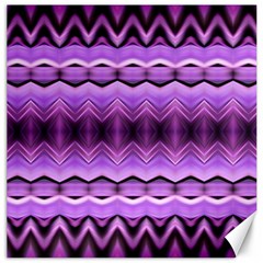 Purple Pink Zig Zag Pattern Canvas 12  x 12  