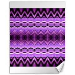 Purple Pink Zig Zag Pattern Canvas 12  x 16  