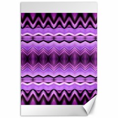 Purple Pink Zig Zag Pattern Canvas 24  x 36 