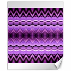 Purple Pink Zig Zag Pattern Canvas 11  x 14  