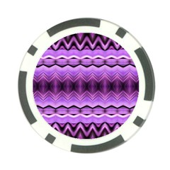 Purple Pink Zig Zag Pattern Poker Chip Card Guard