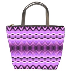 Purple Pink Zig Zag Pattern Bucket Bags