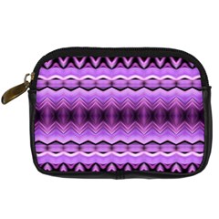 Purple Pink Zig Zag Pattern Digital Camera Cases