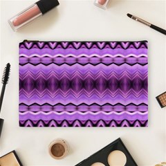 Purple Pink Zig Zag Pattern Cosmetic Bag (Large) 