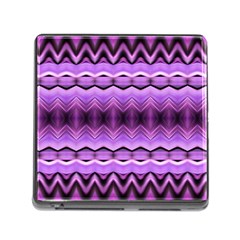 Purple Pink Zig Zag Pattern Memory Card Reader (Square)