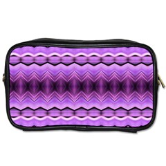 Purple Pink Zig Zag Pattern Toiletries Bags