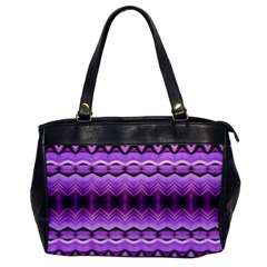 Purple Pink Zig Zag Pattern Office Handbags