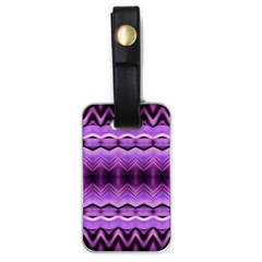 Purple Pink Zig Zag Pattern Luggage Tags (One Side) 