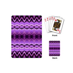 Purple Pink Zig Zag Pattern Playing Cards (Mini) 