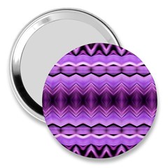 Purple Pink Zig Zag Pattern 3  Handbag Mirrors