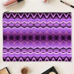 Purple Pink Zig Zag Pattern Cosmetic Bag (XXXL) 