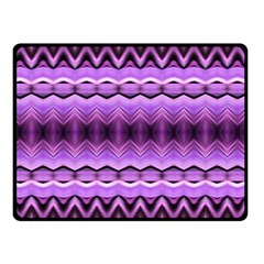 Purple Pink Zig Zag Pattern Double Sided Fleece Blanket (Small) 