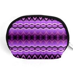 Purple Pink Zig Zag Pattern Accessory Pouches (Medium) 