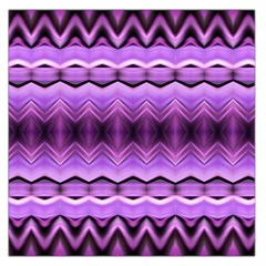 Purple Pink Zig Zag Pattern Large Satin Scarf (Square)